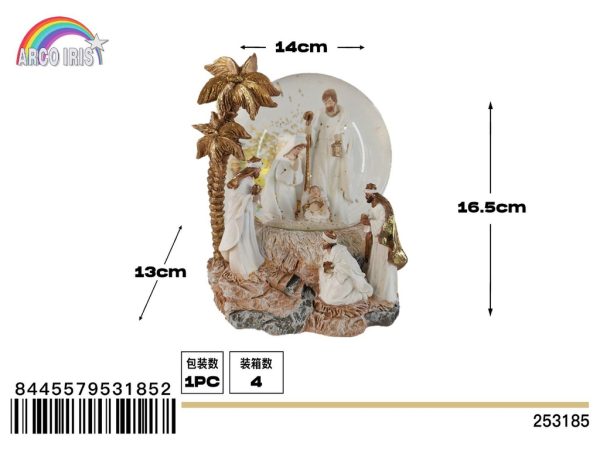 Bola cristal nacimiento de Jesús - Adornos navideños con efecto festivo