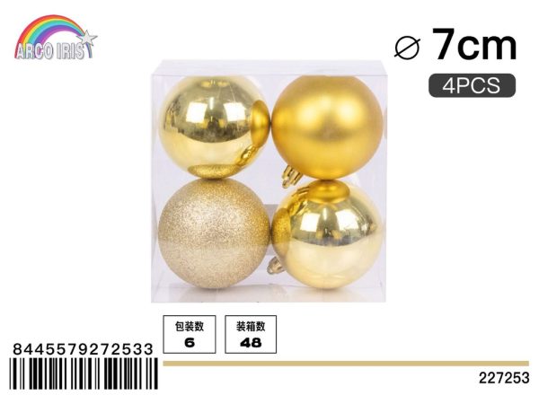 Bola de Navidad brillante de 13.8 x 6.9 x 13.8 cm