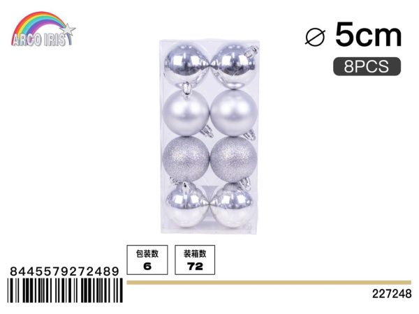 Bola de Navidad brillante de 9.8 x 4.9 x 19.6 cm