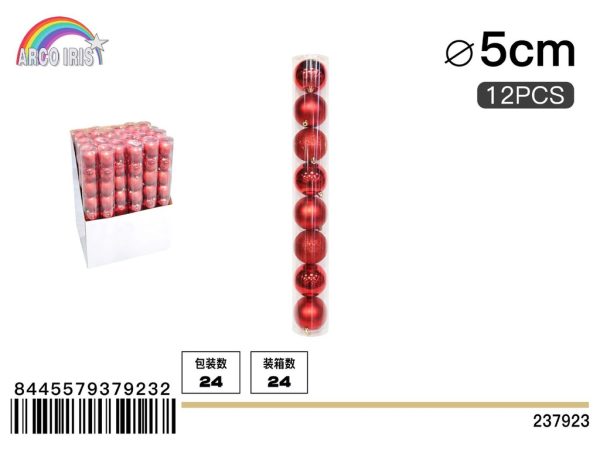 Bola de Navidad colgante de 5 cm, set de 12 piezas