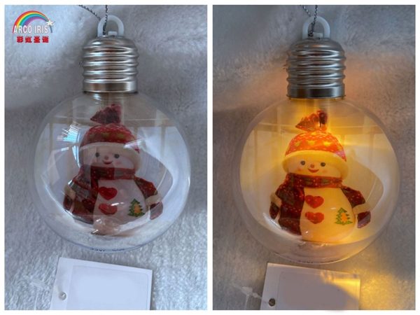 Bola de Navidad con luz 8 cm - Decoración navideña colgante - Imagen 5