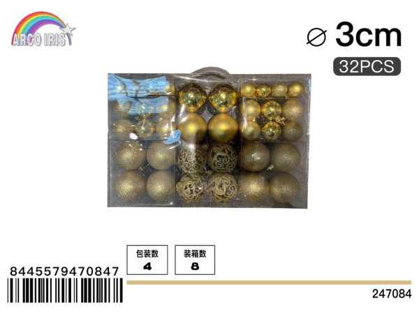 Bola de Navidad dorada colgante
