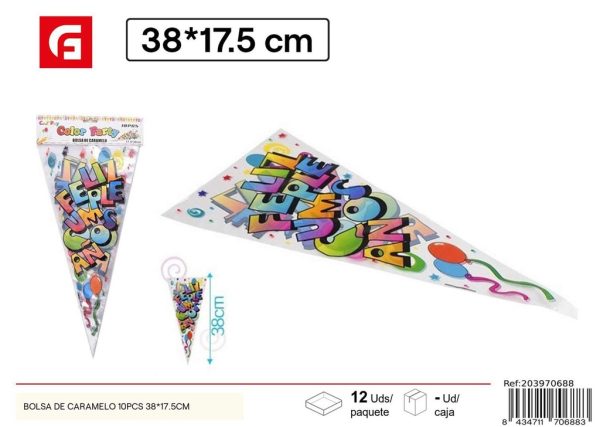 Bolsa de caramelo 10pcs 38*17.5cm - Artículos de fiesta