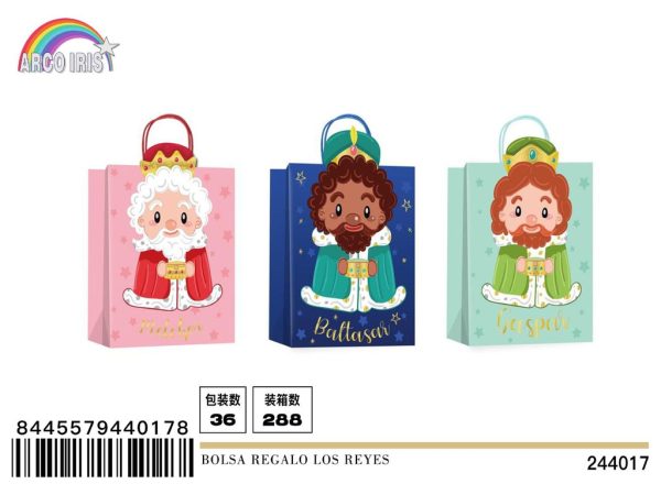Bolsa de regalo Reyes (12X36X10) - Artículos navideños - Imagen 2