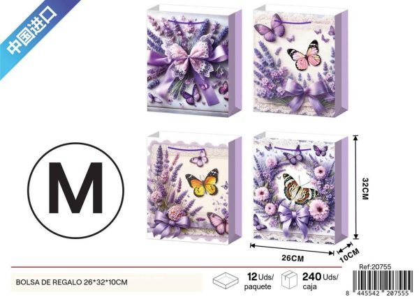Bolsa de regalo con impresión plana mediana 26*32*10cm - Nuevos productos y bolsas