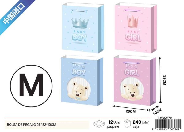Bolsa de regalo con impresión plana mediana 26*32*10cm - Nuevos productos y bolsas - Imagen 2