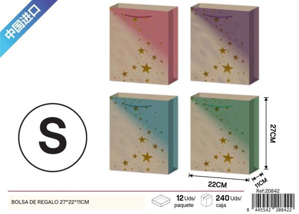 Bolsa de regalo de papel kraft - Bolsa de regalo decorativa - Imagen 2