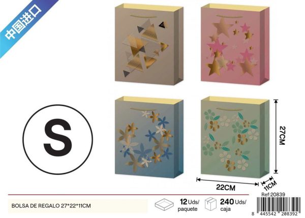 Bolsa de regalo de papel kraft - Bolsa de regalo decorativa - Imagen 3