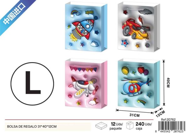 Bolsa de regalo grande con efecto expandido 31*40*12cm - Nuevos productos - Imagen 2