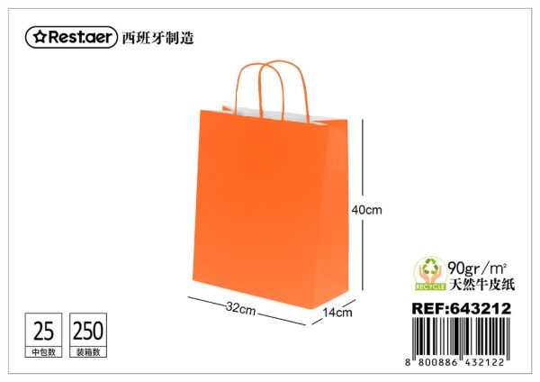 Bolsa de regalo naranja 32*14*40cm - Artículos de regalo