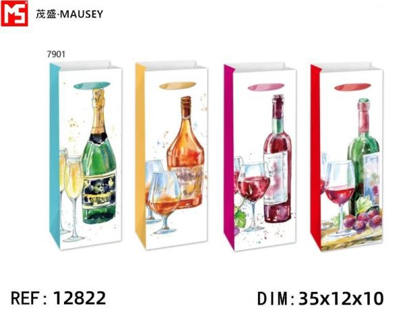 Bolsa de regalo para vinos - Regalos y envoltorios para fiestas - Imagen 6