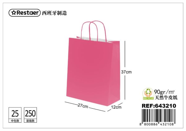 Bolsa de regalo rosa 27*12*37cm - Artículos de regalo