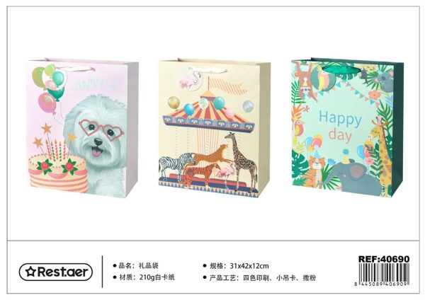Bolsa de regalo vertical 31*42*12cm - Artículos de regalo y bolsas decorativas - Imagen 3