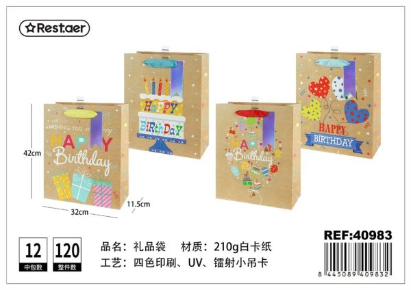 Bolsa de regalo vertical 32 x 42 x 11.5 cm - Artículos de regalo - Imagen 2