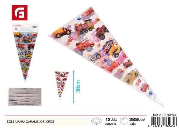 Bolsa para caramelos 10 piezas - Utensilios de fiesta - Imagen 2