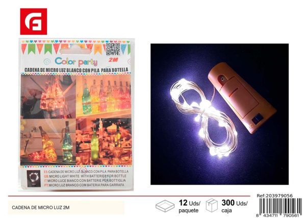 Cadena de micro luz 2 m - Decoraciones luminosas - Imagen 2