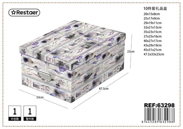 Caja 10 pcs con cierre de hierro 47.5*33*23 cm - Artículos de regalo y organización - Imagen 4