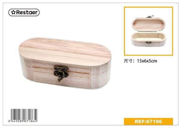 Caja de madera 15 x 6 x 5 cm - Artículos de regalo