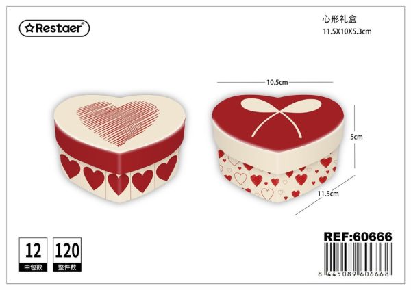 Caja de papel pequeña en forma de corazón - Artículos de regalo - Imagen 2