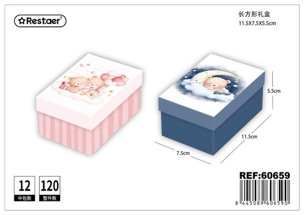 Caja de papel pequeña rectangular - Artículos de regalo - Imagen 2