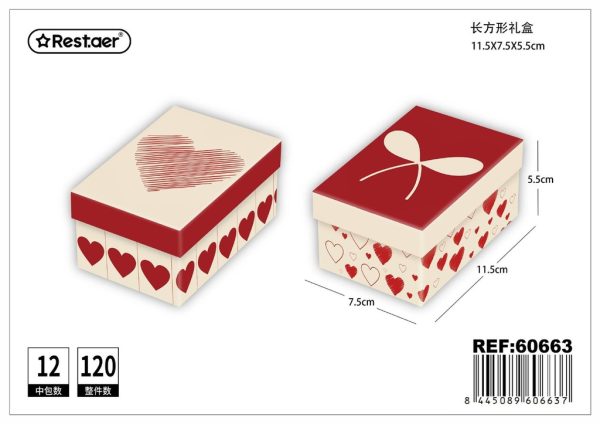 Caja de papel pequeña rectangular - Artículos de regalo - Imagen 3