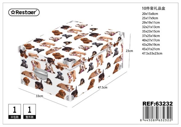 Caja de regalo 10 piezas con cierre de hierro 47.5x33x23 cm - Artículos para regalo y almacenamiento - Imagen 5