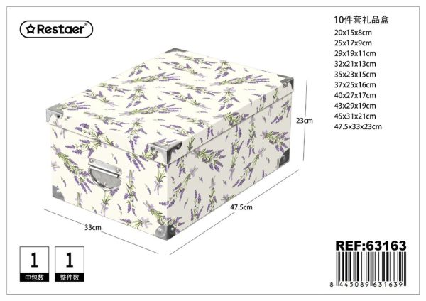 Caja de regalo 10 piezas con cierre de hierro 47.5x33x23 cm - Artículos para regalo y almacenamiento - Imagen 8