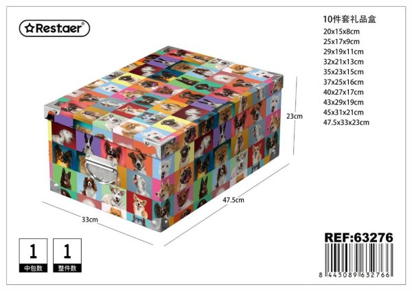 Caja de regalo 10 piezas con cierre de hierro 47.5x33x23 cm - Artículos para regalo y almacenamiento - Imagen 12