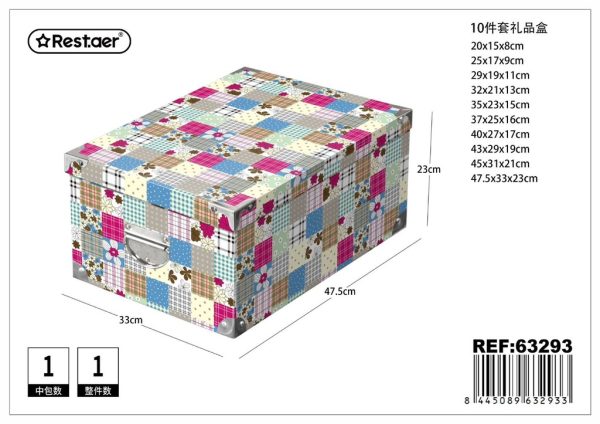 Caja de regalo 10 piezas con cierre de hierro 47.5x33x23 cm - Artículos para regalo y almacenamiento - Imagen 15