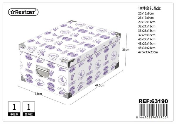 Caja de regalo 10 piezas con cierre de hierro 47.5x33x23 cm - Artículos para regalo y almacenamiento - Imagen 16