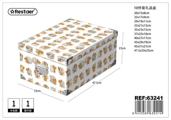 Caja de regalo 10 piezas con cierre de hierro 47.5x33x23 cm - Artículos para regalo y almacenamiento - Imagen 17