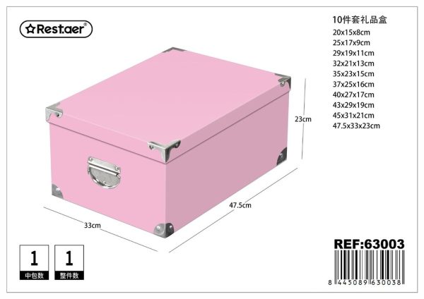 Caja de regalo 10 piezas con cierre de hierro 47.5x33x23 cm - Artículos para regalo y almacenamiento - Imagen 19