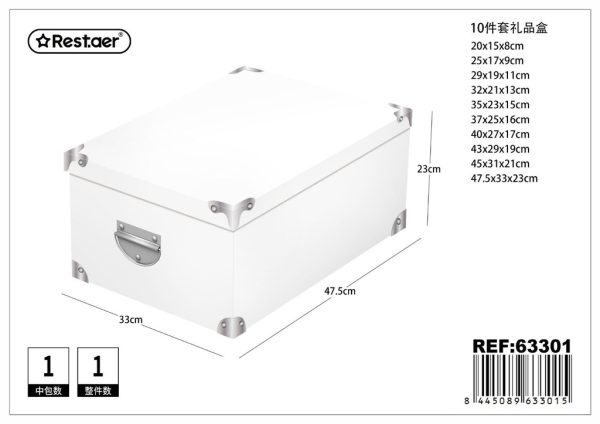 Caja de regalo 10 piezas con cierre de hierro 47.5x33x23 cm - Artículos para regalo y almacenamiento - Imagen 20