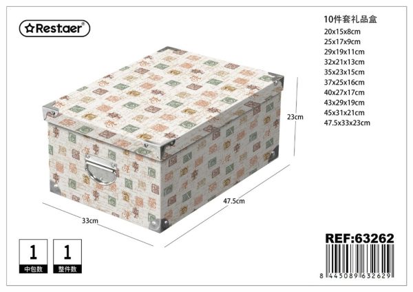 Caja de regalo 10 piezas con cierre de hierro 47.5x33x23 cm - Artículos para regalo y almacenamiento - Imagen 21