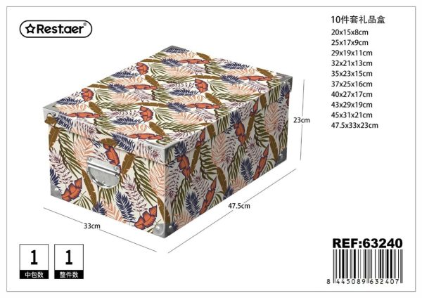 Caja de regalo 10 piezas con cierre de hierro 47.5x33x23 cm - Artículos para regalo y almacenamiento - Imagen 22