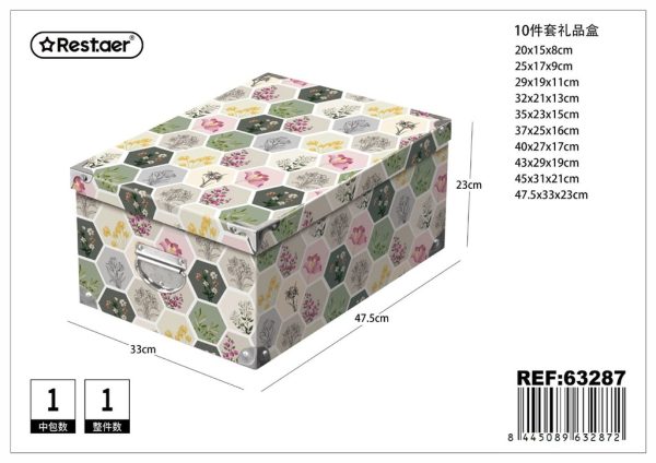 Caja de regalo 10 piezas con cierre de hierro 47.5x33x23 cm - Artículos para regalo y almacenamiento - Imagen 23