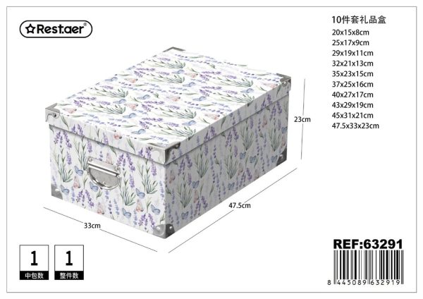 Caja de regalo 10 piezas con cierre de hierro 47.5x33x23 cm - Artículos para regalo y almacenamiento - Imagen 25