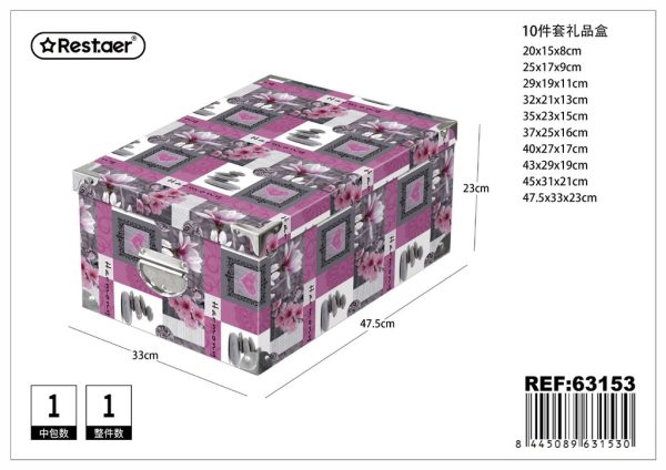 Caja de regalo 10 piezas con cierre de hierro 47.5x33x23 cm - Artículos para regalo y almacenamiento - Imagen 28