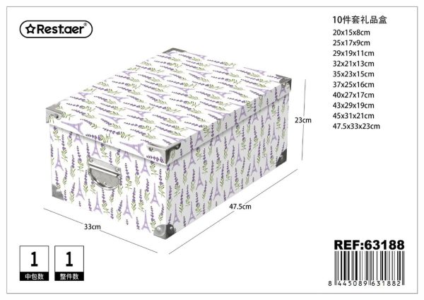 Caja de regalo 10 piezas con cierre de hierro 47.5x33x23 cm - Artículos para regalo y almacenamiento - Imagen 29