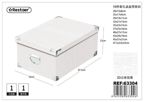 Caja de regalo 10 piezas con cierre de iron 3D 47.5*33*23 cm - Artículos de regalo - Imagen 6