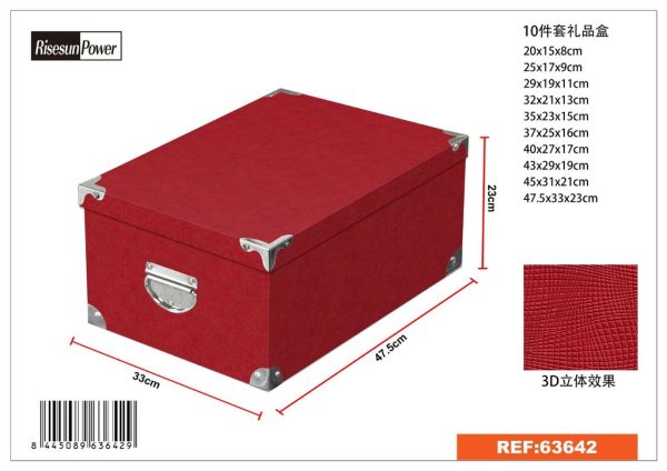 Caja de regalo 10 piezas con cierre de iron 3D 47.5*33*23 cm - Artículos de regalo - Imagen 7