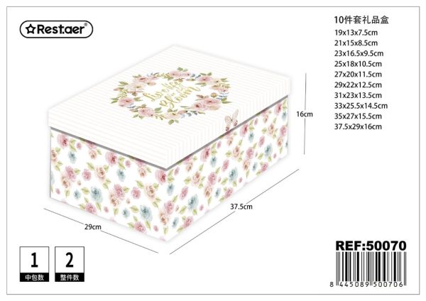 Caja de regalo de papel 10 piezas - Accesorios de regalo y packaging - Imagen 2