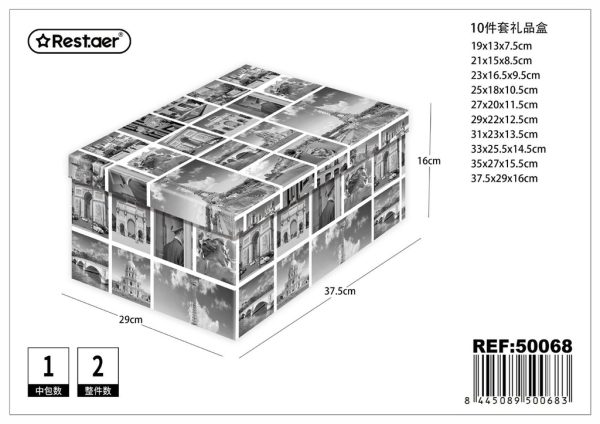 Caja de regalo de papel 10 piezas - Accesorios de regalo y packaging - Imagen 4