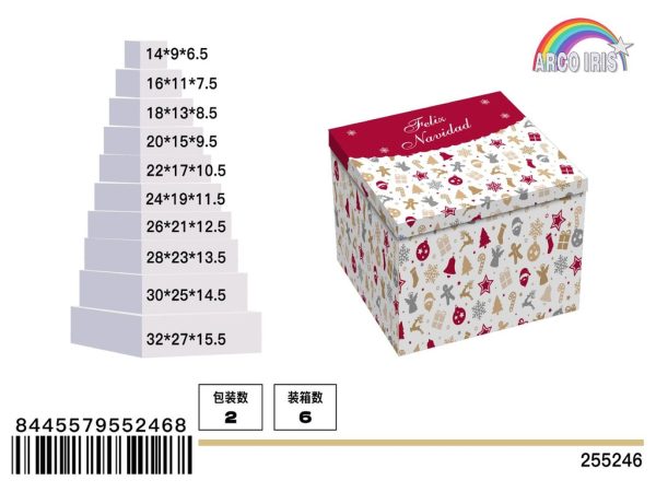 Caja de regalo navideña - Set de 10 piezas Regalo de Navidad