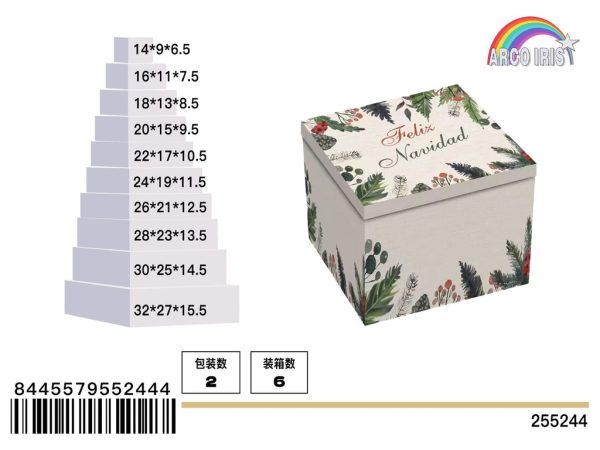 Caja de regalo navideña - Set de 10 piezas Selva Tropical