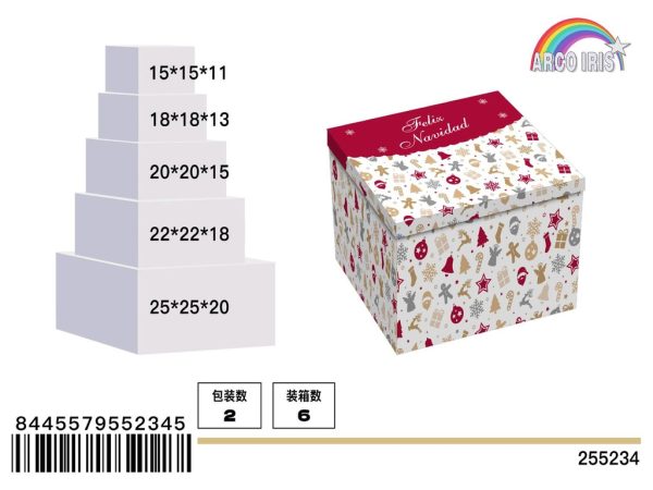 Caja de regalo navideña - Set de 5 piezas Regalo de Navidad
