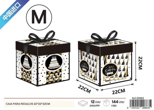 Caja para regalos con impresión plana mediana 22*22*22cm - Cajas de regalo - Imagen 3