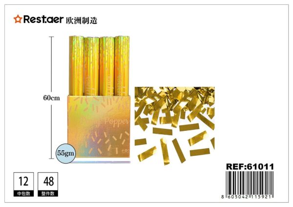 Cañon de Confeti 60 cm - Artículos para fiestas - Imagen 3