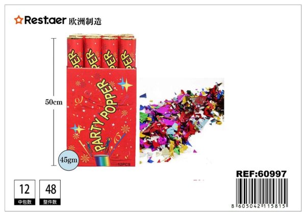 Cañón de confeti 50 cm - Artículos de fiesta y celebraciones
