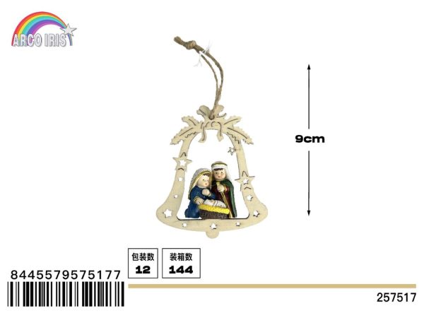 Colgante de poli resina de Belén nacimiento de niño Jesús - Decoración navideña